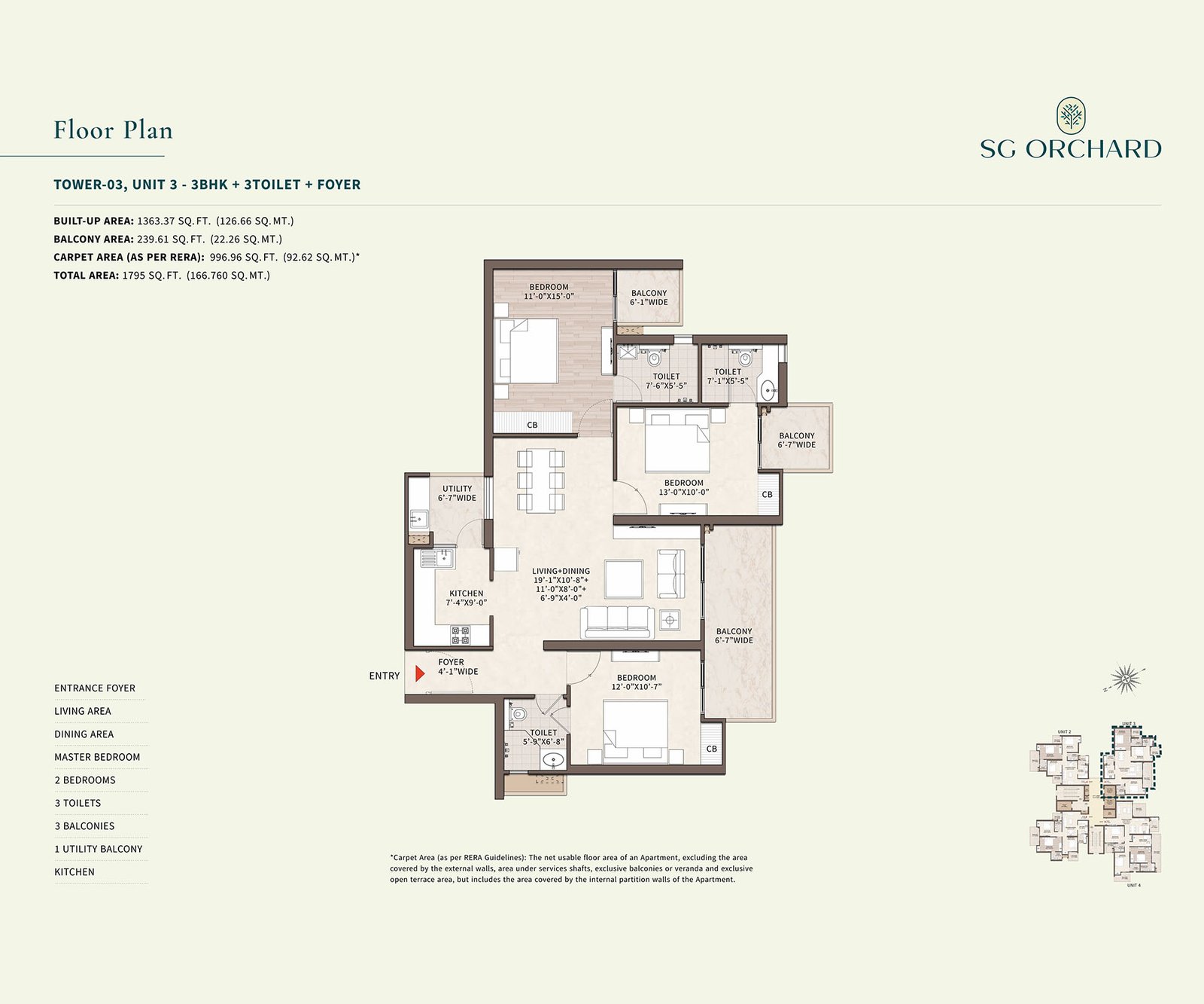 Tower 03 Unit 3 floor plan