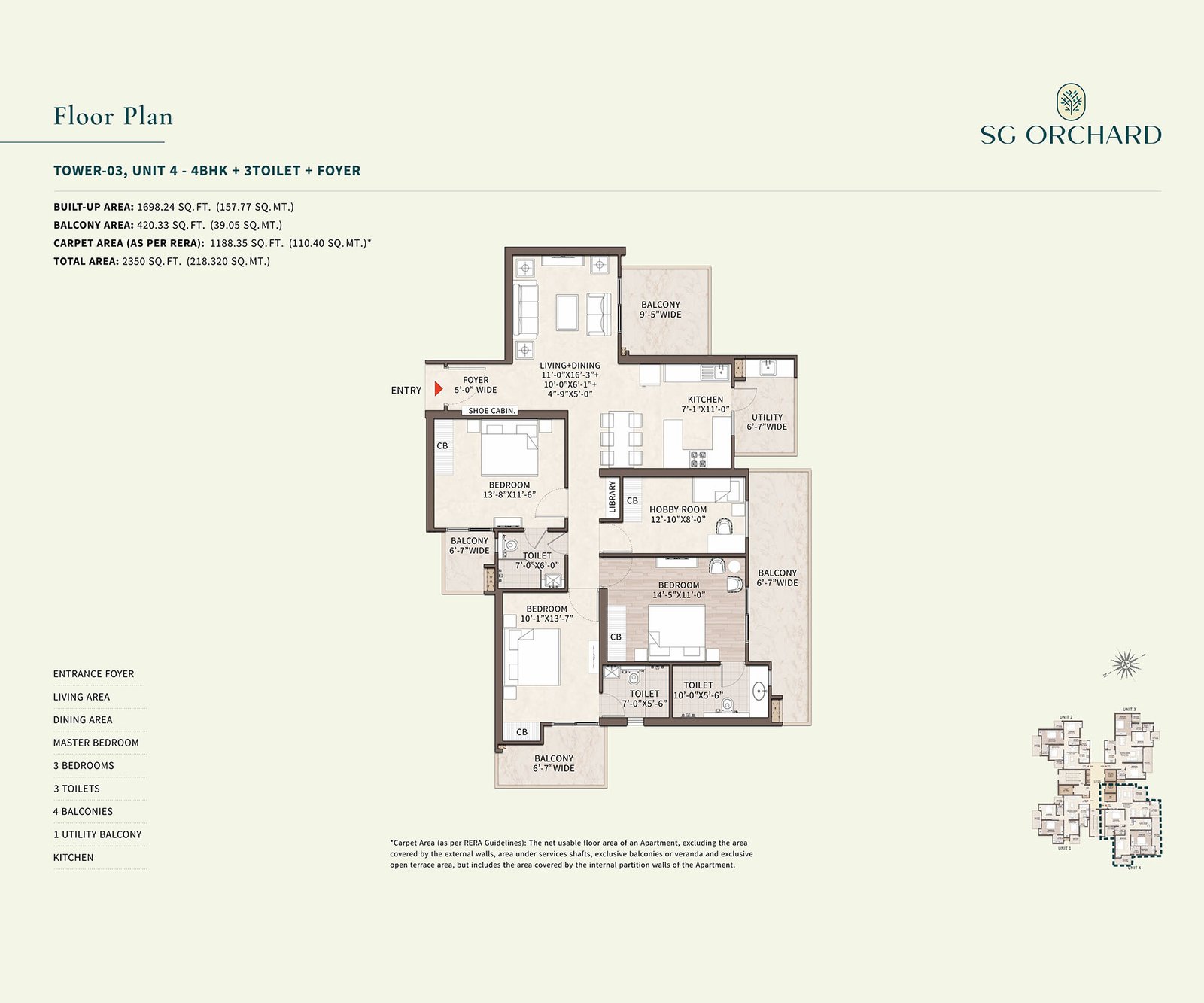 Tower 03 Unit 4 floor plan