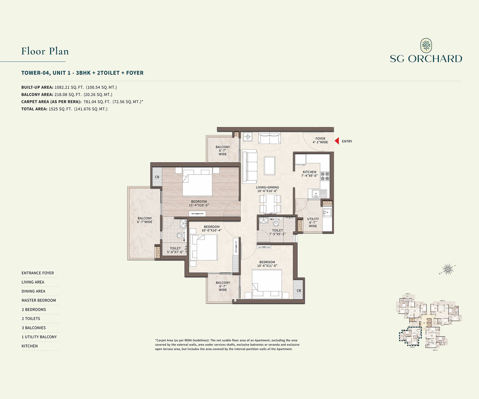 Tower 04 Unit 1 floor plan