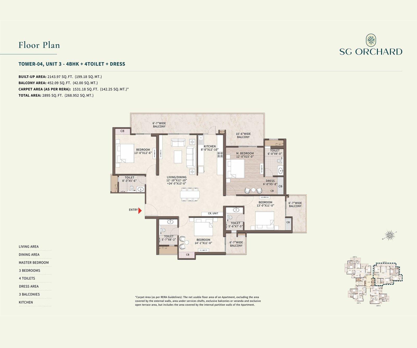 Tower 04 Unit 3 floor plan