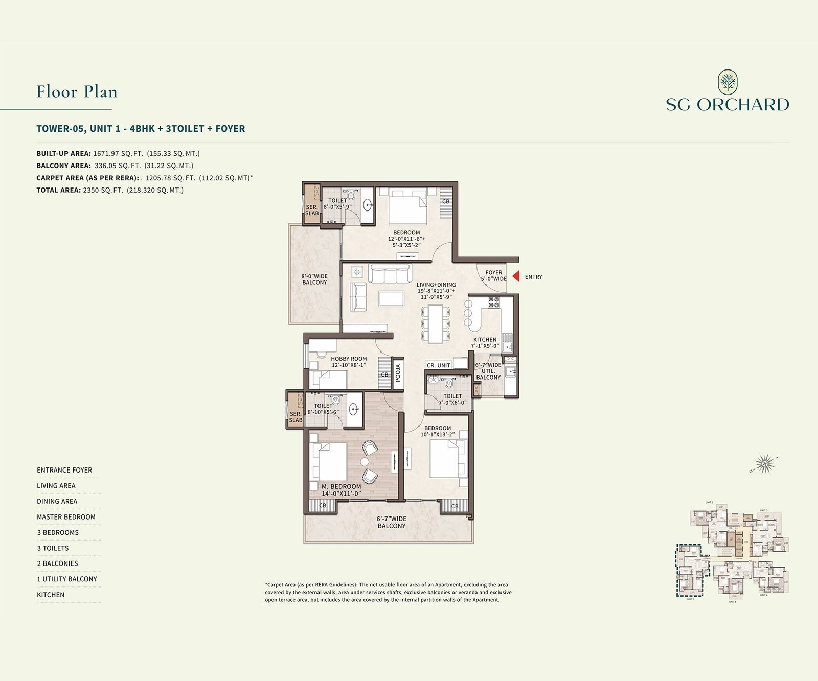 Tower 05 Unit 1 floor plan